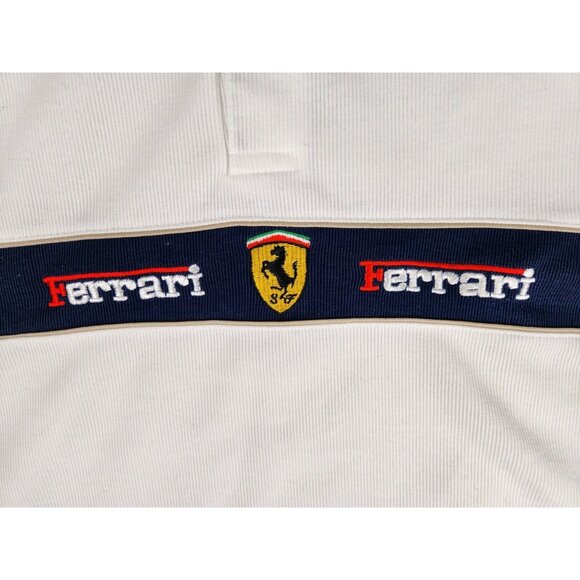 Vintage 1996 Ferrari Michael Schumacher Men's White Polo Shirt 2XL Nice Man - Picture 4 of 12